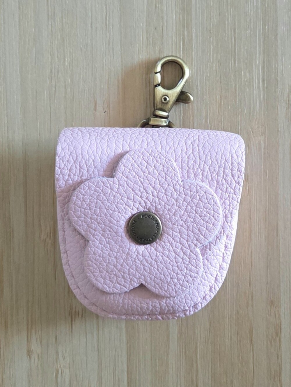 Portland Leather Petunia Pouch Keychain Bagcharm in Pinkaboo